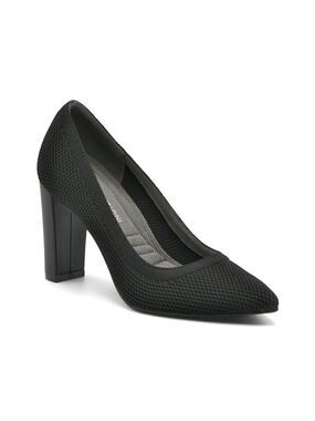 ADRIENNE Vittadini "Neeka" stretch knit pump black heel Women 7.5 NEW